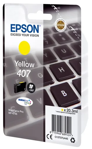 Epson 407 C13T07U440 žltá (yellow) originálna cartridge