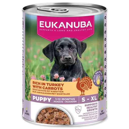 Konzerva EUKANUBA Puppy bohatá na morčacie s mrkvou 400 g