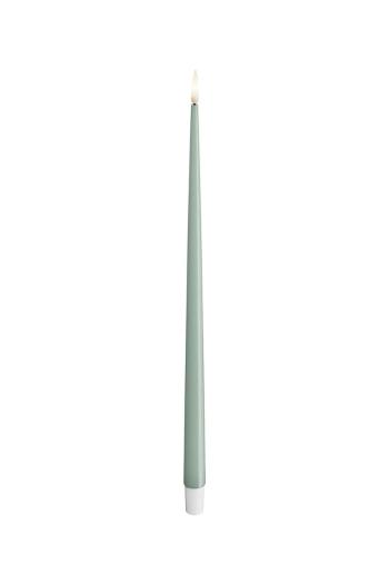 Súprava led sviečok Deluxe Homeart 2,2 x 28 cm 2-pak zelená farba