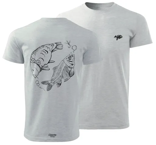 Giants fishing tričko pánské kapor s kostrou sivé - xl
