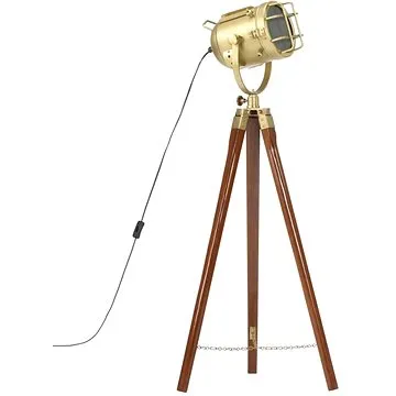 Stojací lampa na stativu masivní mangovníkové dřevo 97 cm