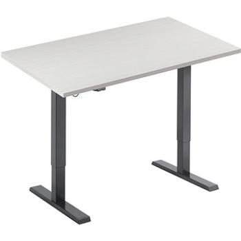 AlzaErgo Table ET2.1 čierny + doska TTE-12 120 × 80 cm biela dyha (BUN)