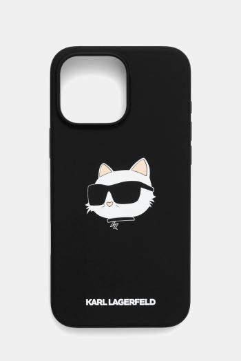 Puzdro na mobil Karl Lagerfeld iPhone 16 Pro Max 6.9" čierna farba, KLHMP16XSCHPPLK