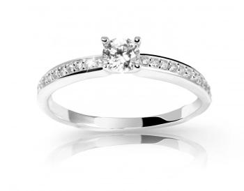 Cutie Diamonds Pôvabný prsteň z bieleho zlata s diamantmi DZ6713-2523-10-X-2 54 mm
