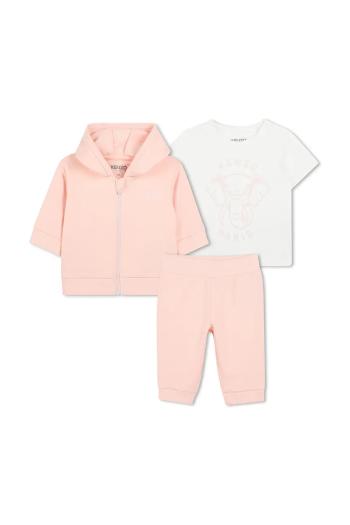 Tepláková súprava pre bábätká Kenzo Kids oranžová farba, K60868