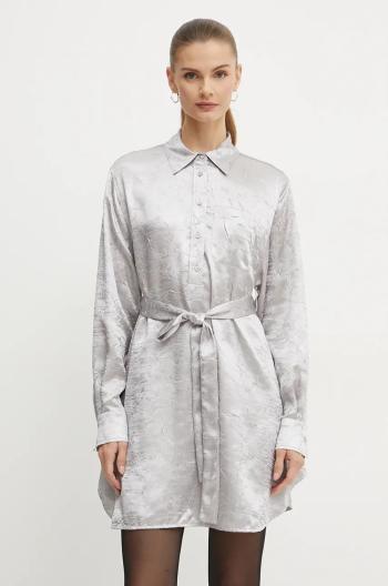 Šaty Pinko strieborná farba, mini, áčkový strih, 104424 A285