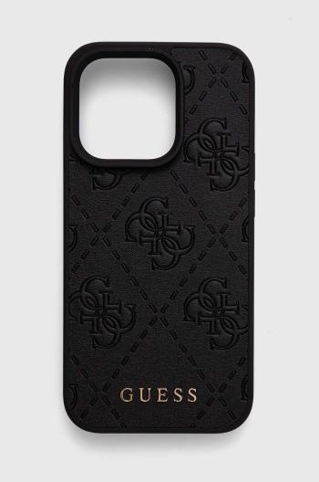 Puzdro na mobil Guess iPhone 15 Pro 6.1 čierna farba