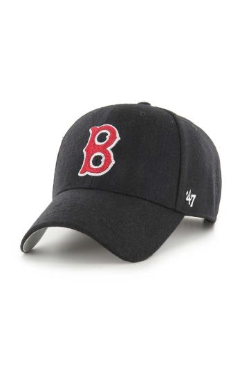 Vlnený šilt 47 brand MLB Boston Red Sox čierna farba, s nášivkou, BCPTN-CHSMS02WIP-BK46