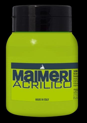 MAIMERI ACRILICO - Akrylové farby 320 - permanent yellowish green, 0,5 L