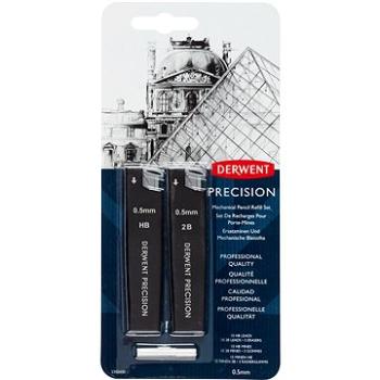 DERWENT Precision Mechanical Pencil Refill Set 0,5 mm HB a 2B, 30 túh v balení + 3 gumy (2302430)