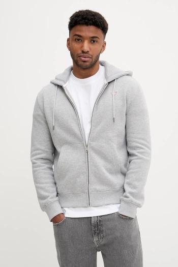 Mikina Guess Jeans čierna farba, s kapucňou, jednofarebná, M4YQ28 K9V31
