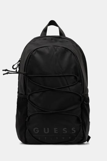 Ruksak Guess SONDRIO pánsky, čierna farba, veľký, s potlačou, HMSOWU P5330