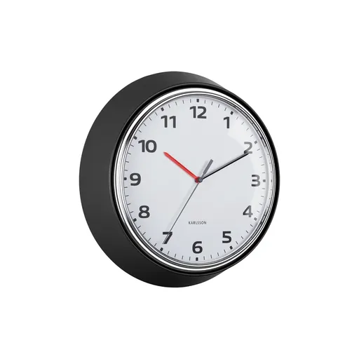 Karlsson 6006BK dizajnové nástenné hodiny čierna, pr. 34 cm