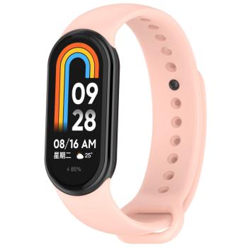 SILICONE Vymeniteľný remienok pre Xiaomi Smart Band 9 ružový