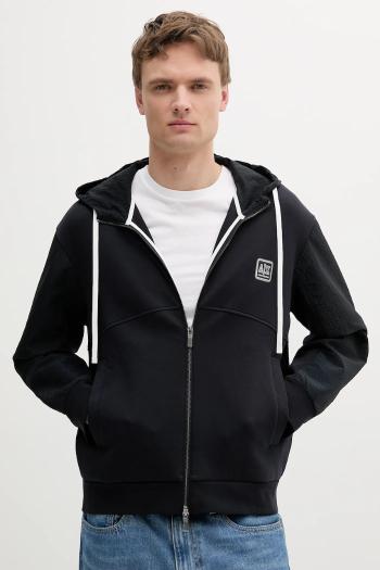 Mikina Armani Exchange tmavomodrá farba, s kapucňou, s potlačou, XM000480 AF10818