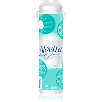 NOVITA Delicate bavlnené tampóny na odlíčenie a čistenie pleti 100 ks