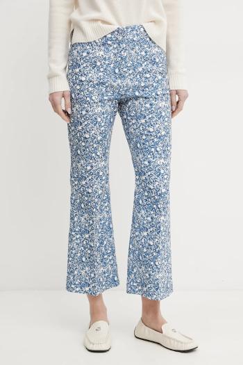 Nohavice Weekend Max Mara dámske, fialová farba, zvony, stredne vysoký pás, 2515131122600