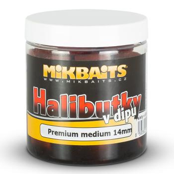 Mikbaits pelety halibutky v dipe 8 mm 150 ml - cesnak halibut