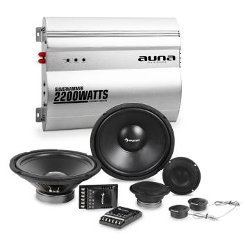 Auna Silverhammer auto Hi-Fi set | Boxe complete | Amplificator de putere 2 canale