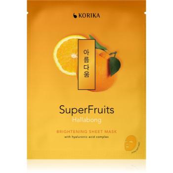 KORIKA SuperFruits Hallabong - Brightening Sheet Mask rozjasňujúca plátienková maska Hallabong 25 g