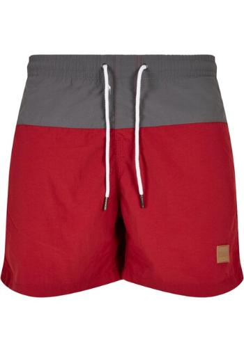 Urban Classics Block Swim Shorts brickred/darkshadow - M