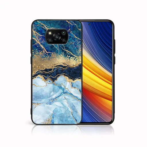 MY ART Ochranný kryt Xiaomi Poco X3 NFC / X3 Pro -BLUE MARBLE (141)