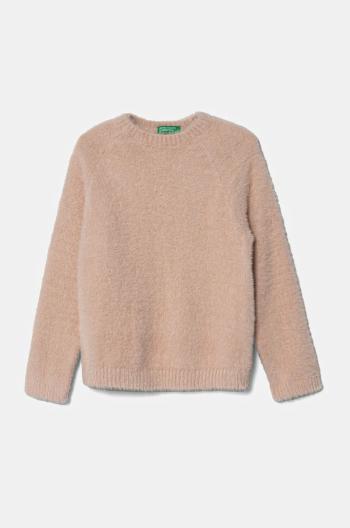 Detský sveter United Colors of Benetton ružová farba, 19BAG100Q