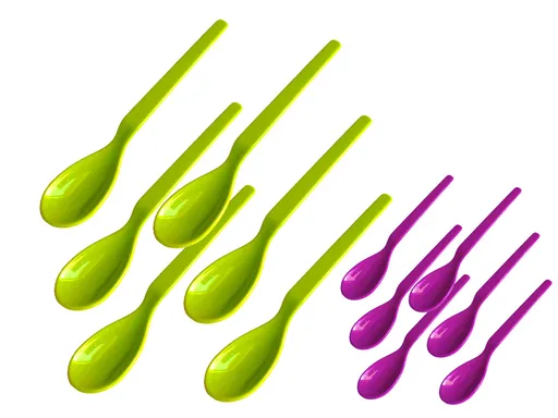MAKRO - Lyžička umelá hmota, balenie 6ks, rôzne farby
