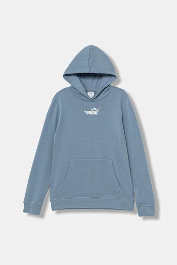 Detská mikina Puma ESS NATURE 2.0 Hoodie TR G modrá farba, s kapucňou, s potlačou, 688762