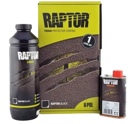 Raptor -  farebný tvrdý ochranný náter  - SET 1,05 l ral 7021 - čiernosivá