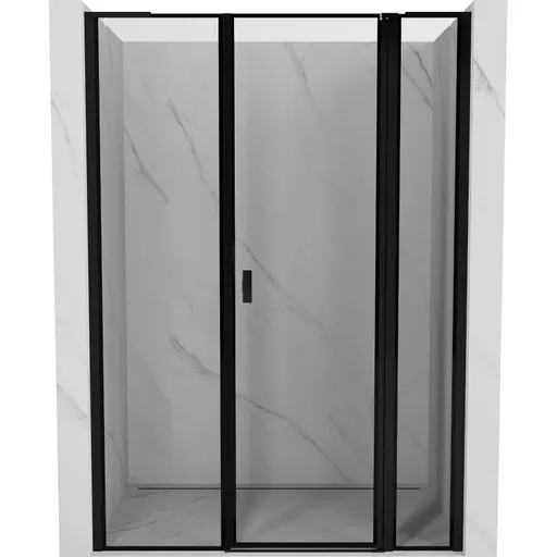 MEXEN/S - Mist L sprchové dvere krídlové pravé 160, čierny okraj, čierna 8A4L-160-001-70-70-P
