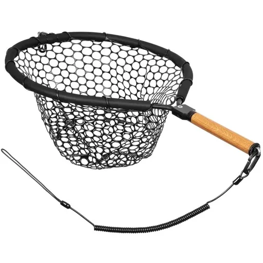 Fencl muškársky podberák king xxl natur so silikónovou sieťou plávajúce 68x54 cm