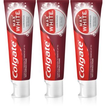 Colgate Max White Luminous zubní pasta pro zářivě bílé zuby 3 x 75 ml