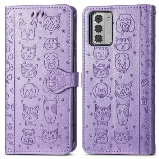 ART Peňaženkový kryt Nokia G42 5G ANIMALS fialový