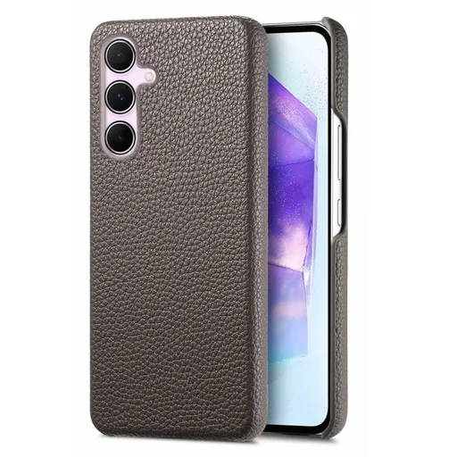 LEATHER CASE Ochranný kryt pre Samsung Galaxy A55 5G šedý