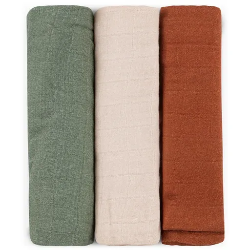 Petite&Mars Moussy látkové plienky Earth Tones 68 x 68 cm 3 ks