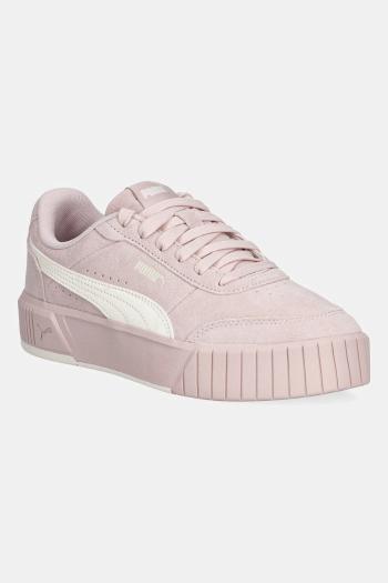 Semišové tenisky Puma Carina Mia SD ružová farba, 402638