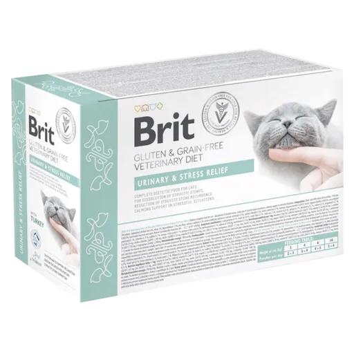 BRIT Veterinary Diét Cat Pouch fillets in Gravy Urinary Stres 12 x8 5 g