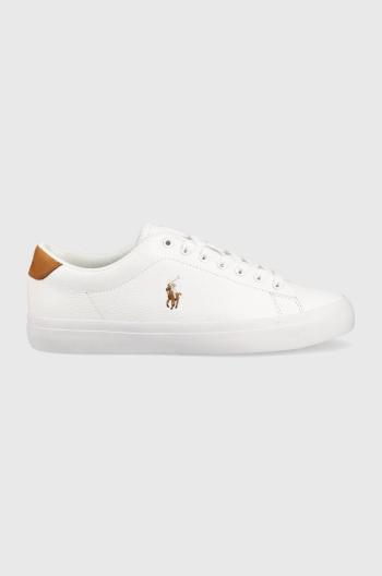 Kožené tenisky Polo Ralph Lauren Longwood biela farba, 816877702001