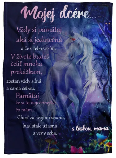 Deka Mojej dcére – jednorožec (Podšitie baránkom: NE)