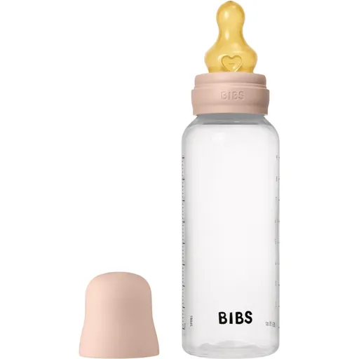 BIBS Anti-Colic Baby Bottle Latex antikoliková fľaša s kaučukovým cumlíkom Blush 270 ml