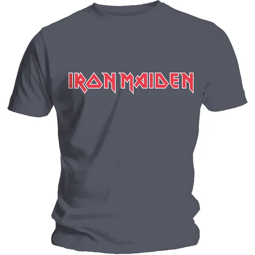 Iron Maiden tričko Classic Logo Šedá S