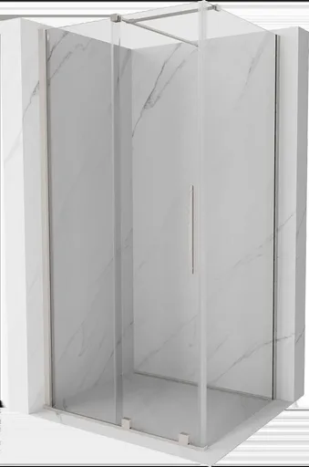 MEXEN/S - Velár sprchovací kút, posuvné dvere 120 x 80, transparent, nikel kefovaná 871-120-080-01-97