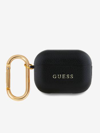Guess PU Grained Classic Logo Pouzdro pro AirPods Pro 2 Black Tok Lila