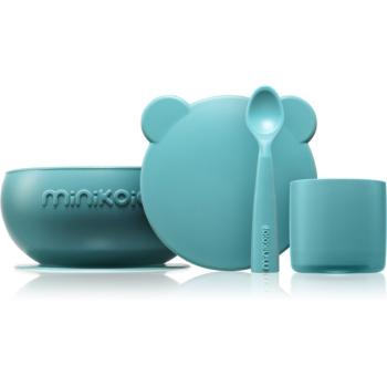 Minikoioi BLW I Aqua Green jedálenská súprava
