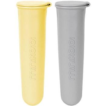 MINIKOIOI tvotítka na zmrzlinu silikónové, Mellow Yellow/Powder Grey, 2 ks (8681176334872)