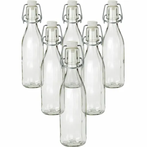 Skleněná fľaša s clip uzáverom, 0,5 l, 6 ks, 0,5 l