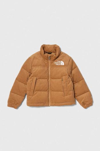 Detská páperová bunda The North Face 1996 RETRO NUPTSE JACKET hnedá farba