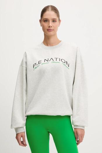 Mikina P.E Nation Volume šedá farba, vzorovaná, 252F197