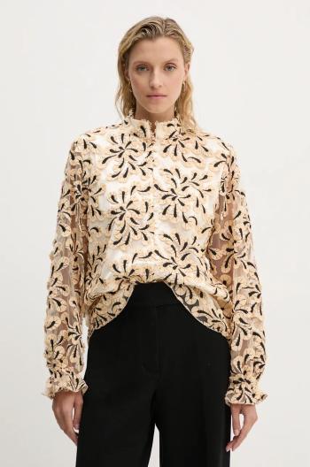 Košeľa Bruuns Bazaar BouvardiaBBMeasa shirt dámska, regular, so stojačikom, BBW4051